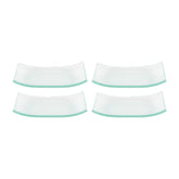 Glass Dinnerware 7.75" x 5" x h:0.75" Rectangular Clear Glass Platter (Set of 4)